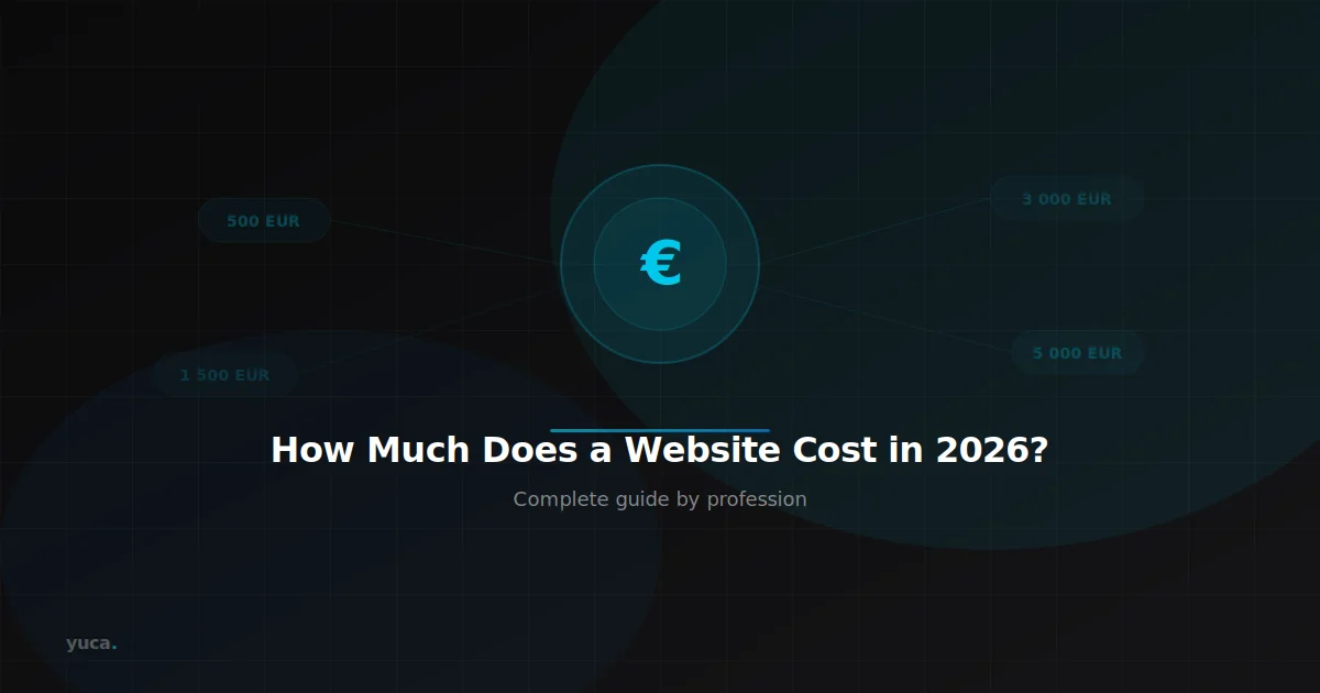 Comparison of website creation costs in 2026 across different professions